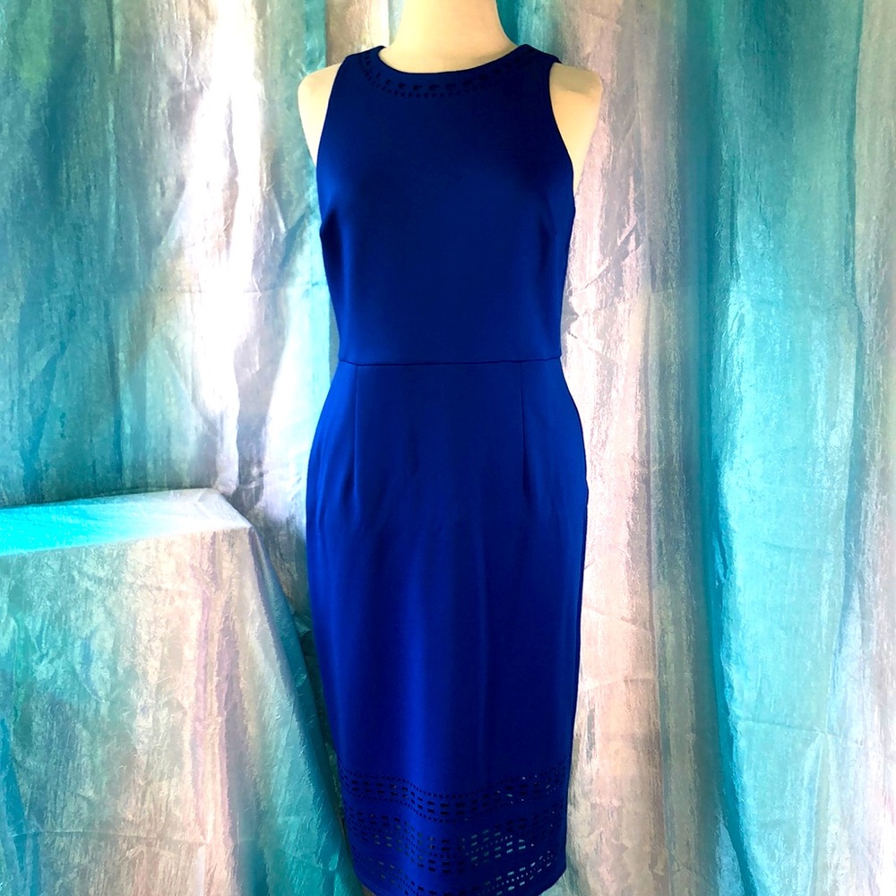 Royal blue long sleeves dress /job interview